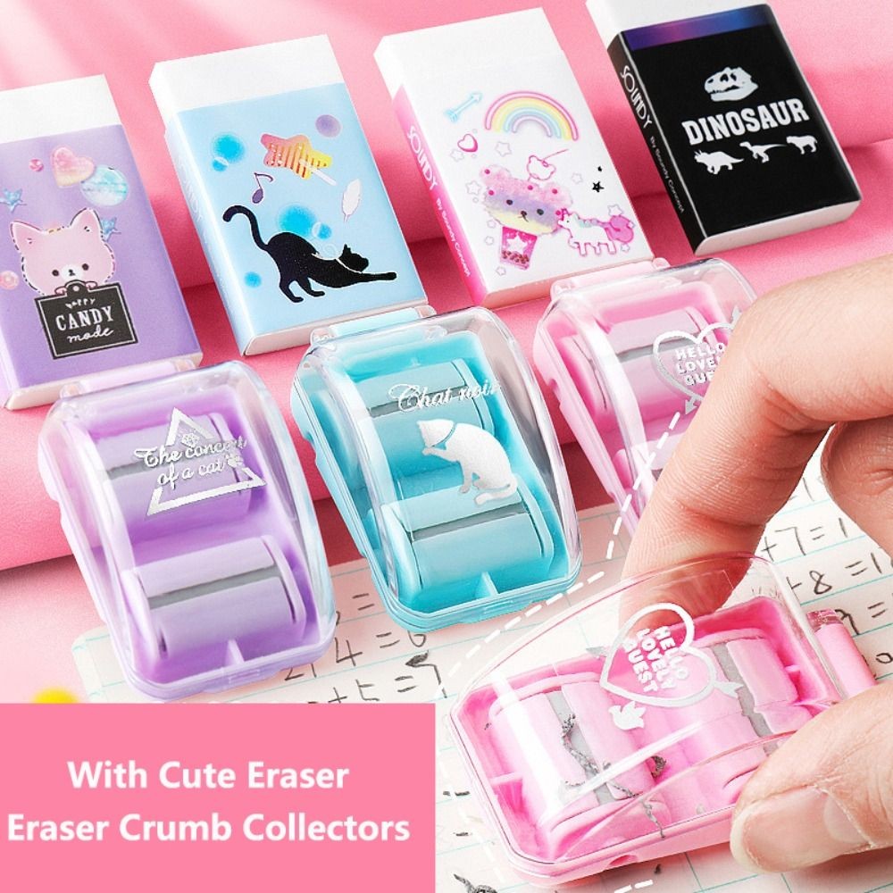 

Eraser Creative Stationery Manual Desktop Vacuum Cleaner Eraser Crumb Collectors Eraser Dust Cleaner Desktop Sweeper