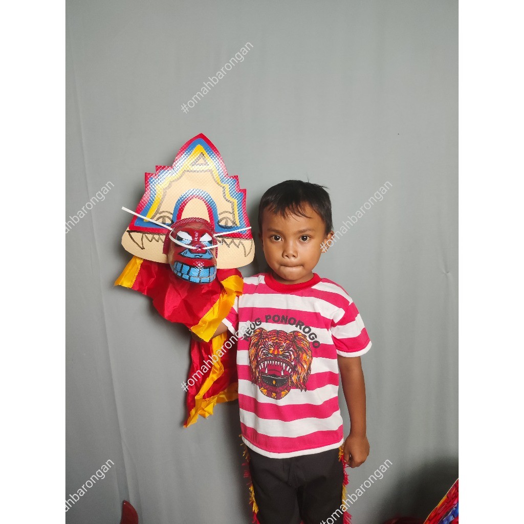 diskon Barongan Anak Devil Caplokan Satu Set Baju Reog