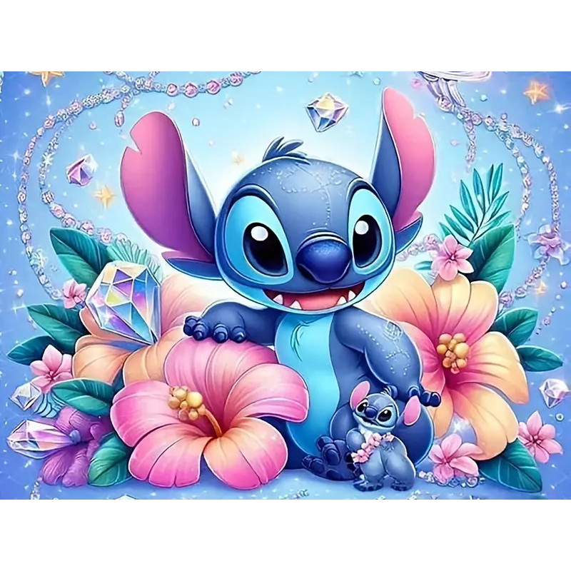 

Disney Embroidery Supplies Stitch Counted Cross Stitch Animal Cartoon Needlework Printed Canvas Flower Wall Art