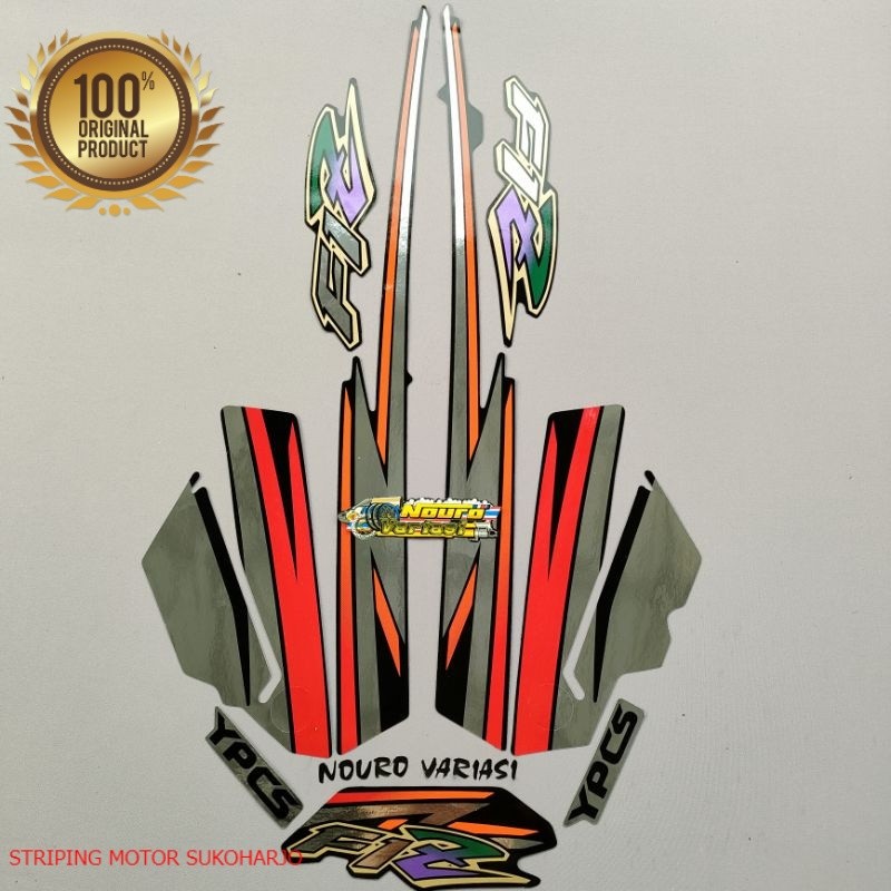 (ORI) striping yamaha fizr fiz r f1 1996 1997 crome merah kualitas original