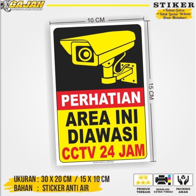 

Cetak Stiker Pantauan CCTV 24 Jam / Sticker CCTV 24 Jam / Stiker Label CCTV Murah