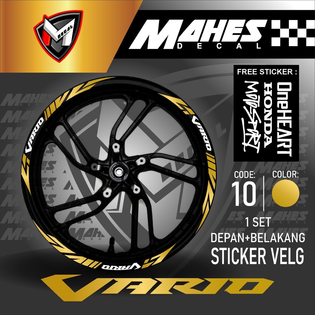Stiker Cutting Sticker List Velg Motor Honda Vario 125 Vario 150 new Vario 110 Terbaru Lis Pelek Vel