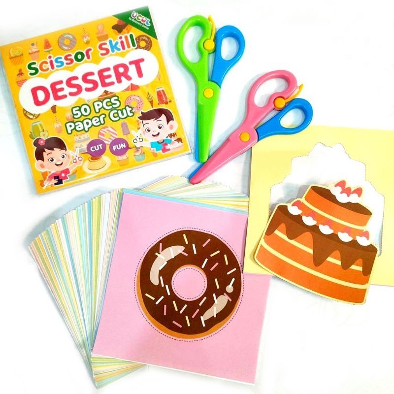 Gunting Kertas Anak / paper cut activity / kegiatan belajar menggunting anak isi banyak / scissor sk