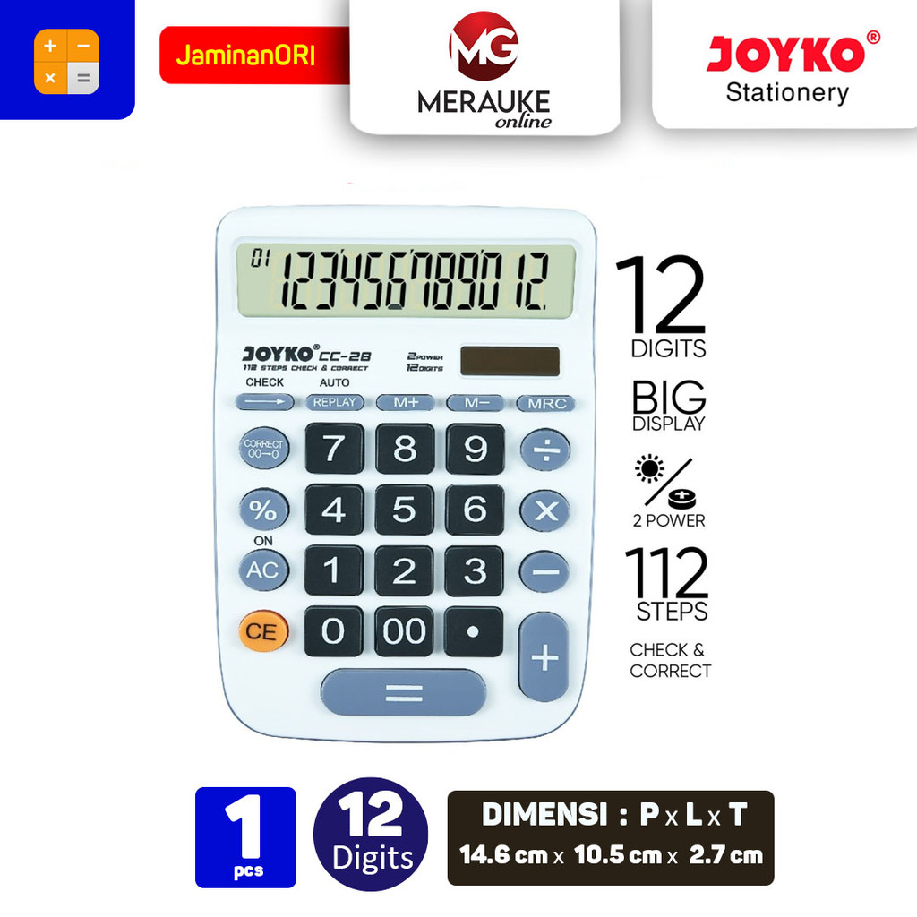 

JOYKO Kalkulator 12 Digits CC-28 Check & Correct