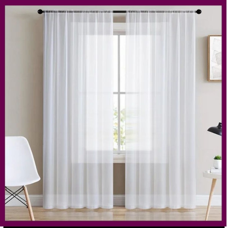 [PROMO MURAH] Pitras Puring Pelapis Gorden Putih Rumbai Model Serut serat padat