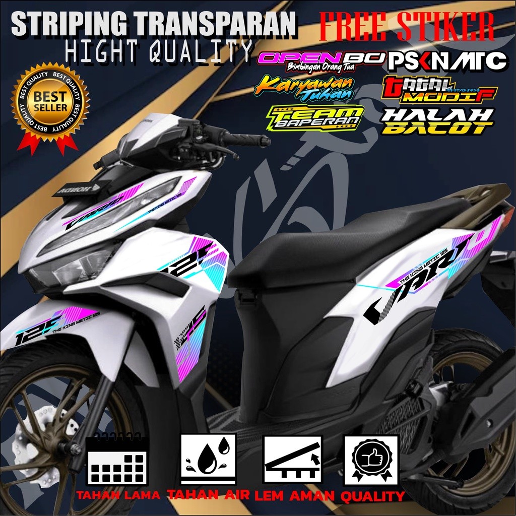 Striping Transparan Vario 125 New Stiker Vario New