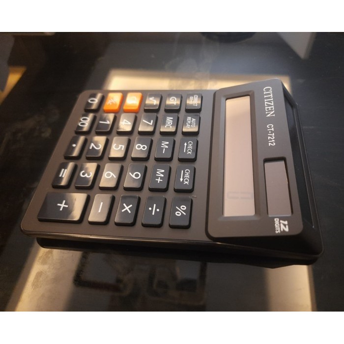 

Kalkulator CITIZEN CT-7212 - Calculator 2 Display Layar / Check Ulang CT7212 12Digit - HITAM