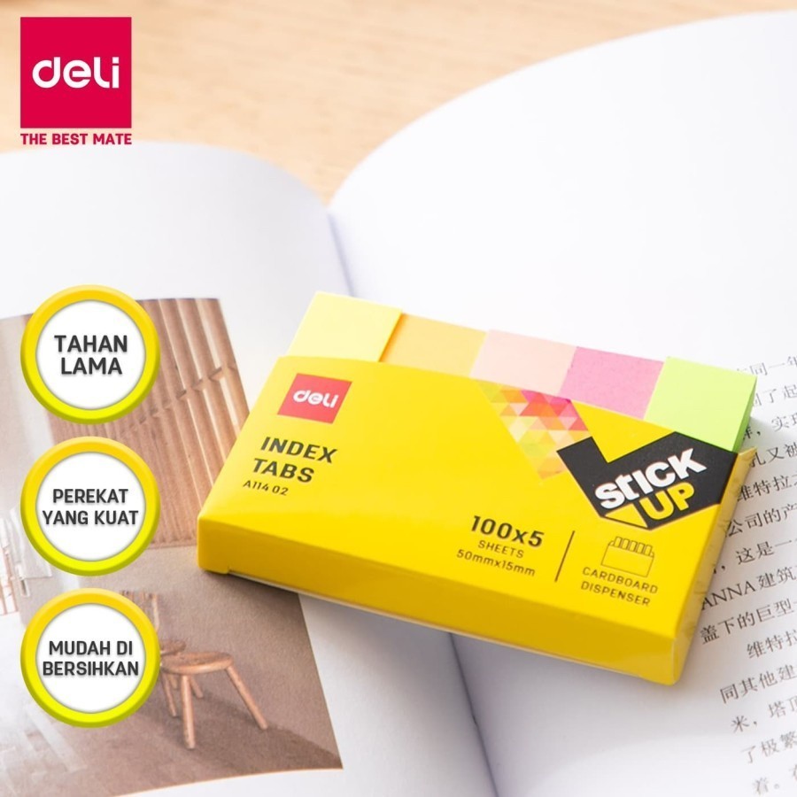 

Sticky Notes DELI Index Tabs 5 Warna 50x15mm - EA11402