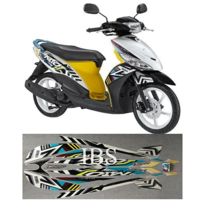 STRIPING MIO J TEEN KUNING 2013 STIKER ORI YAMAHA POLET