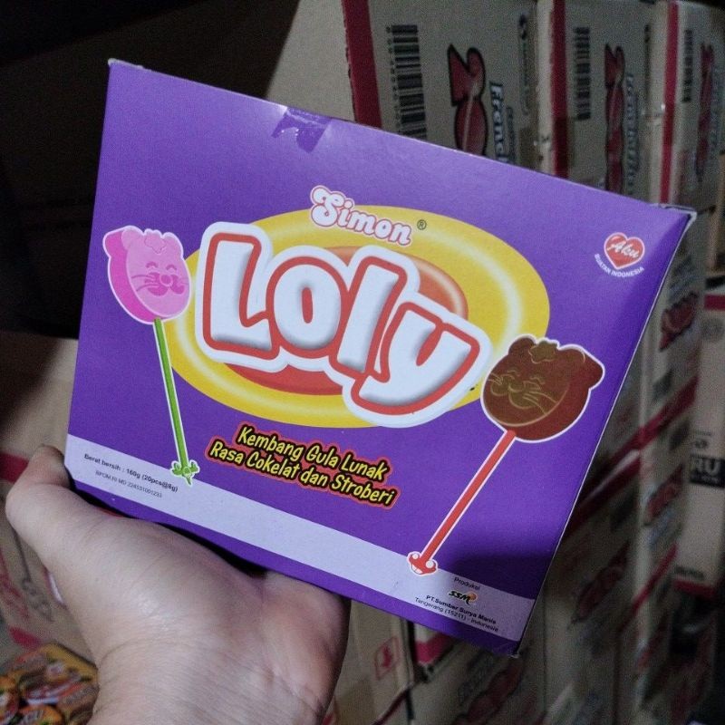 

simon/loly kembang gula lunak rasa coklat dan strobery