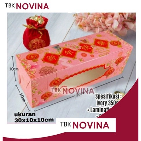

BOX IMLEK PANJANG / BOX CHINESE NEW YEAR / KOTAK KUE TART BOLU GULUNG