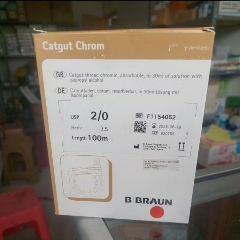 Benang Catgut Roll Chromic 2/0 Bbraun