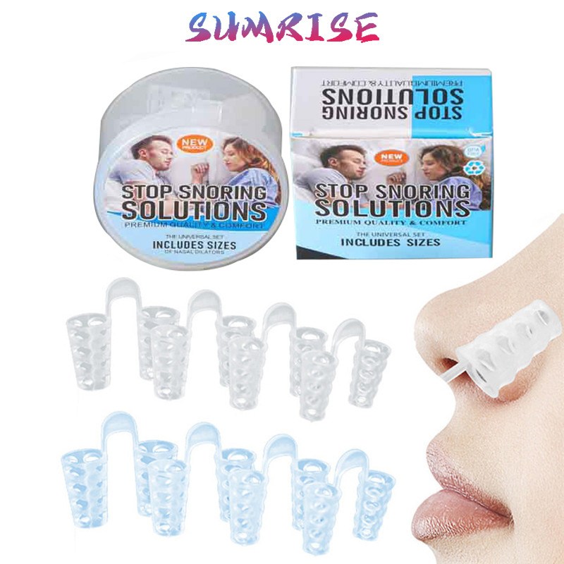 Lat Anti Ngorok Magnetic 4+4pcs Alat Anti Mendengkur Noseclip Ngorok Dengkur Saat Tidur Alat Anti