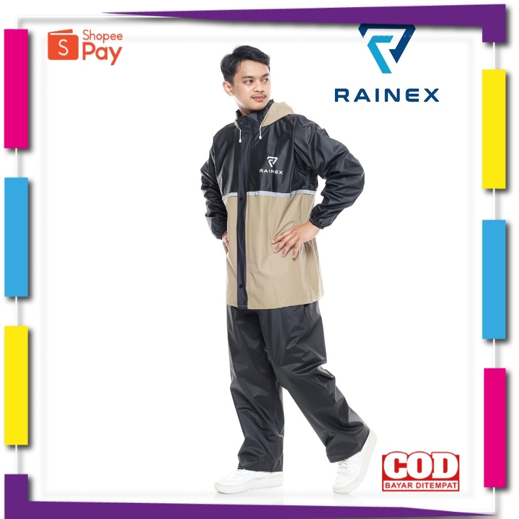 [PREMIUM BAHAN TEBAL] JAS HUJAN SET HOODIE PREMIUM QUALITY BY RAINEX RAINCOAT (Pria & Wanita) Anti R