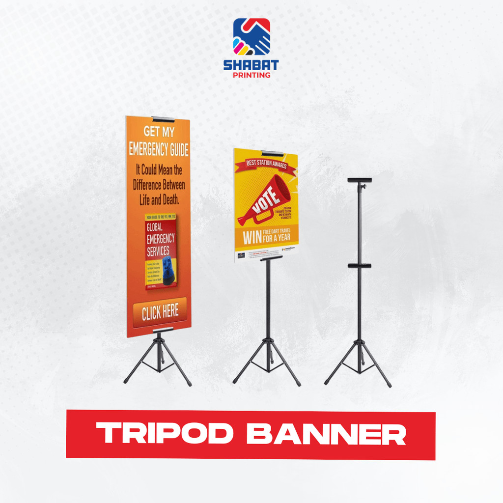 Tripod Banner/ Cetak tripod banner custom