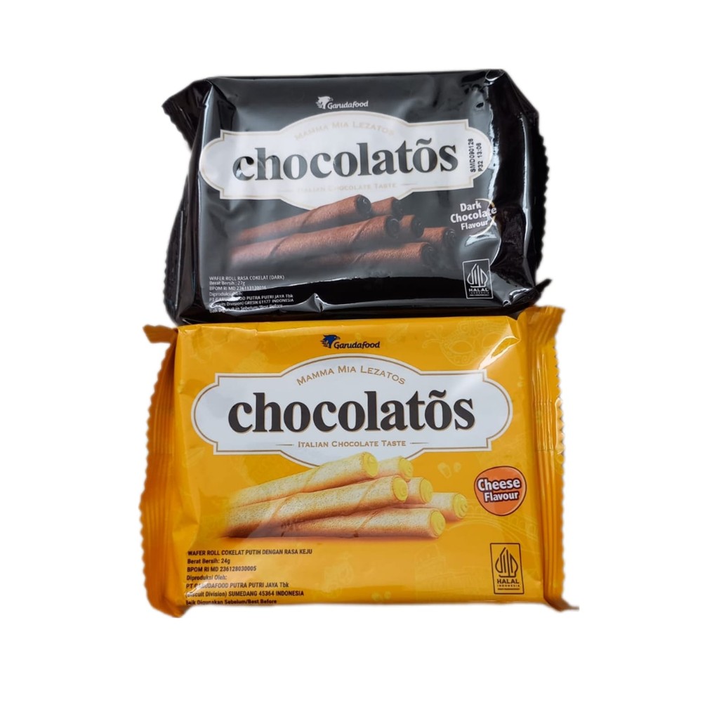 

GarudaFood Chocolatos Wafer Roll Mini netto 27 gram