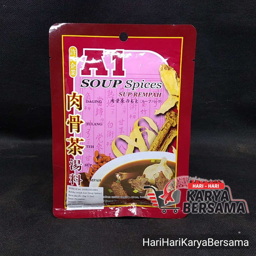 

A1 SOUP SPICES SUP REMPAH BAK KUT TEH 35GR