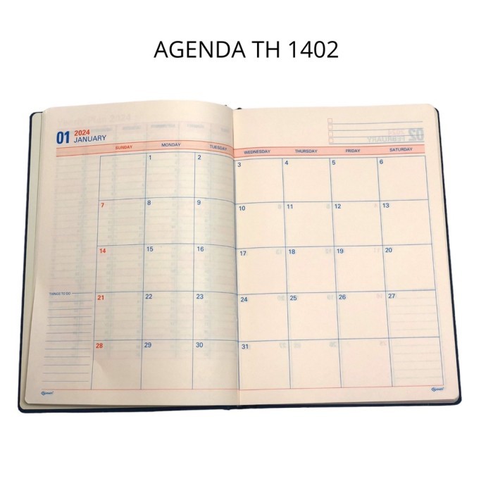 

Buku Agenda TH Schedule Tahun 2024 Hard Cover 1402 A5 & 1401 B5