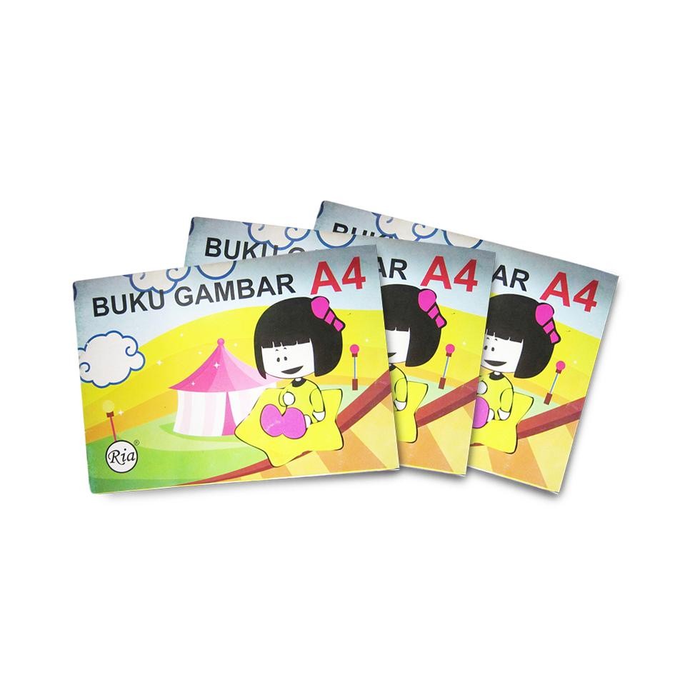 

(PACK) Buku Gambar / Drawing Book Kecil A4 - Ria