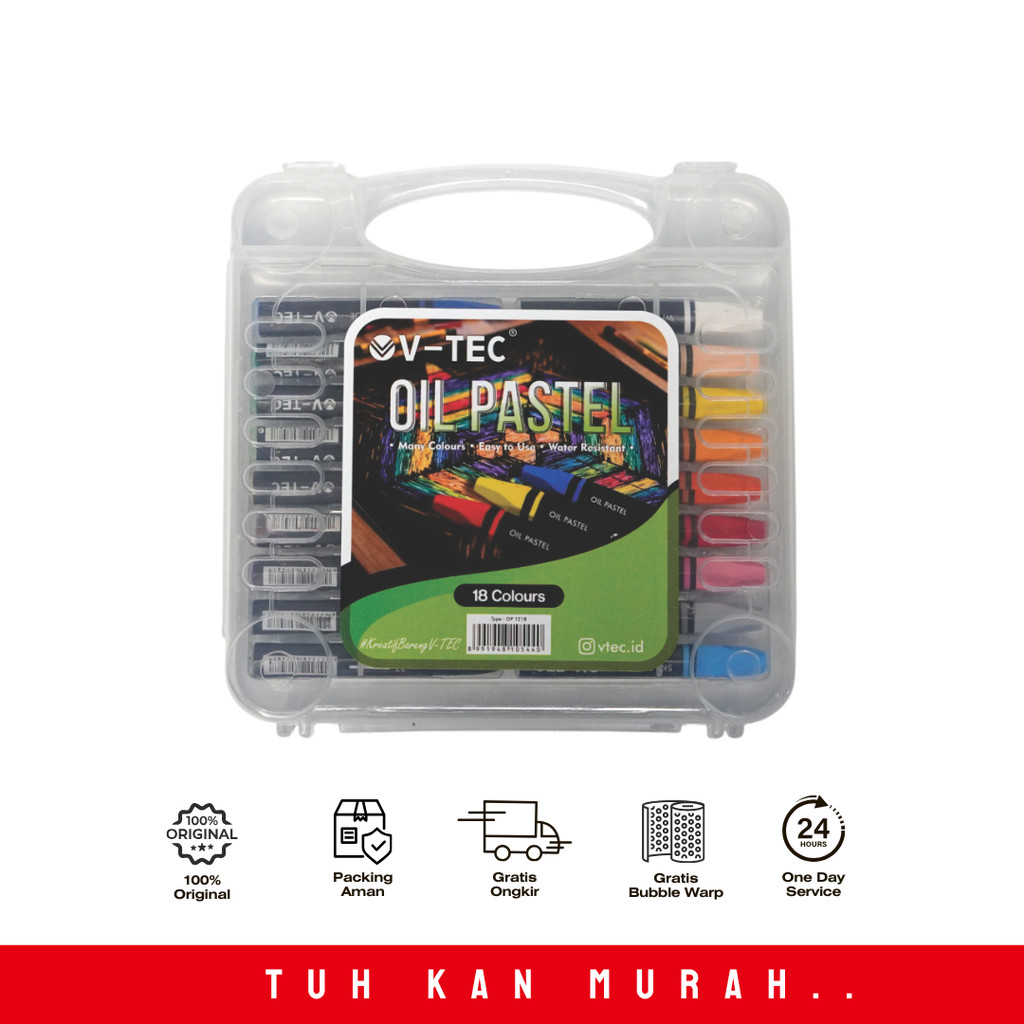 

V-TEC CRAYON OIL PASTE 18 WARNA