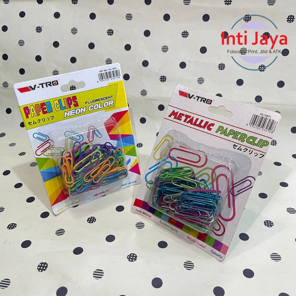 

Paper Clip V-Tro Warna Metalic dan Fluorescent Neon Color