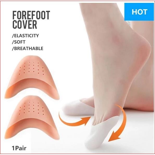 Insole Gel Silicone Pelindung Jari Kaki Anti Slip Bantalan Kaki Alas Sepatu Wanita Karet Silikon Ela