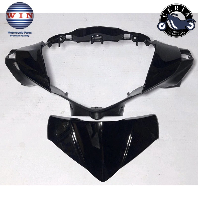 Batok Depan Supra X 125 Helm In 2011 2012 2013 Hitam | front handle cover WIN | kepala lampu motor h