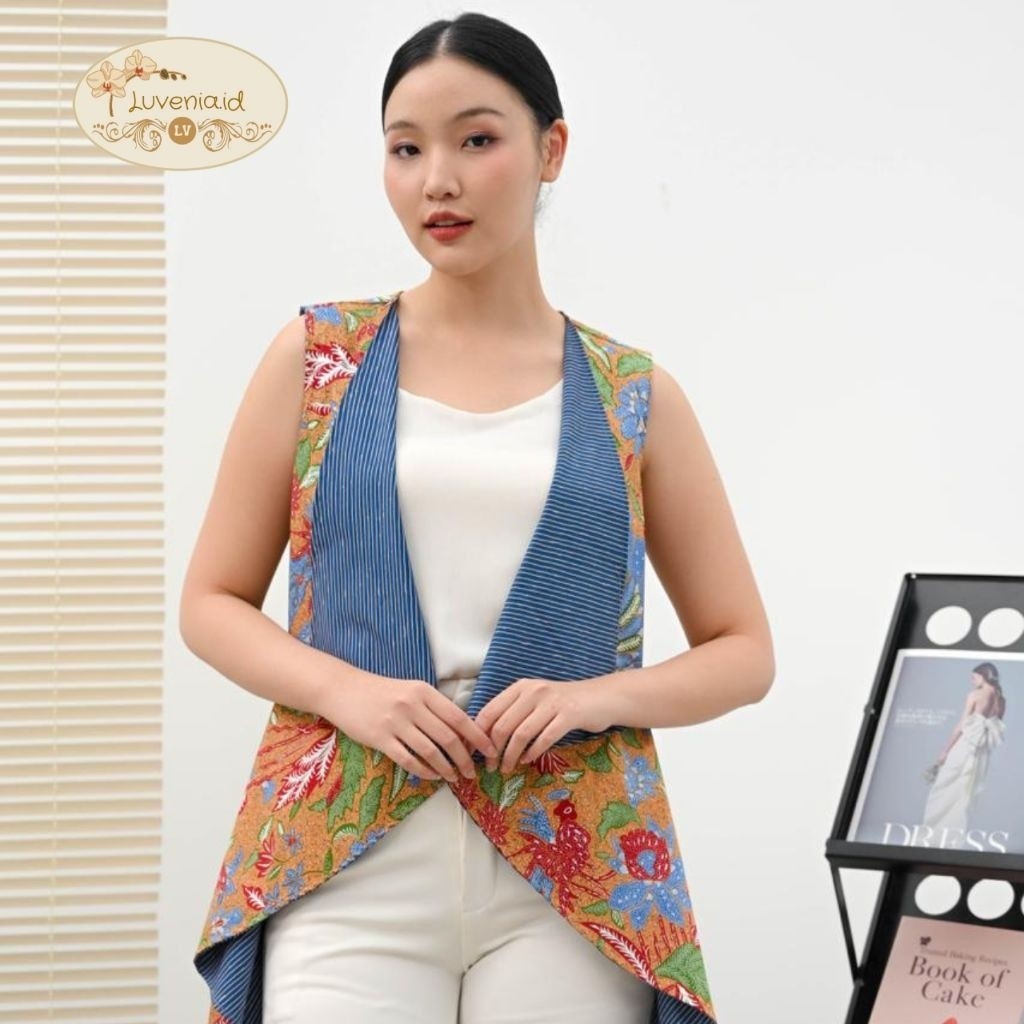 DEVIY BERKAH STORE Outer Batik 158 SOP / Blazer Batik / Batik Jumbo / Batik Modern / Batik Couple / 