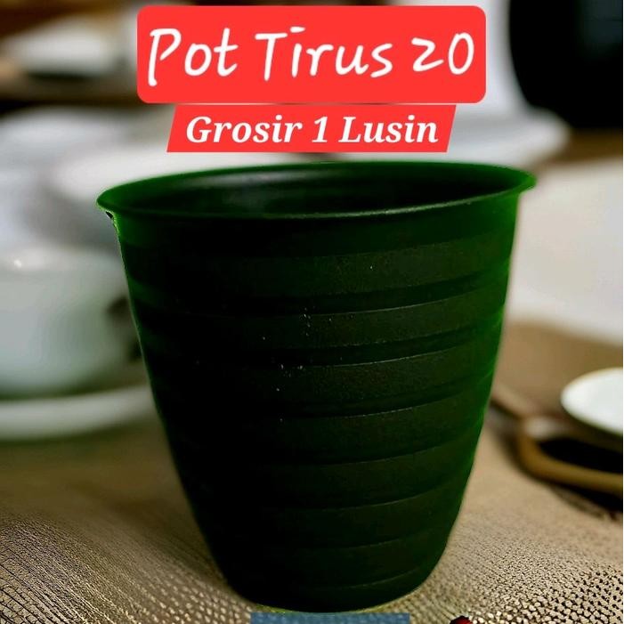 GROSIR 1 LUSIN Pot Tirus 20 / Pot Tanaman / Pot Bunga / Pot Bunga Plastik / Pot Bunga Murah / Pot Ca