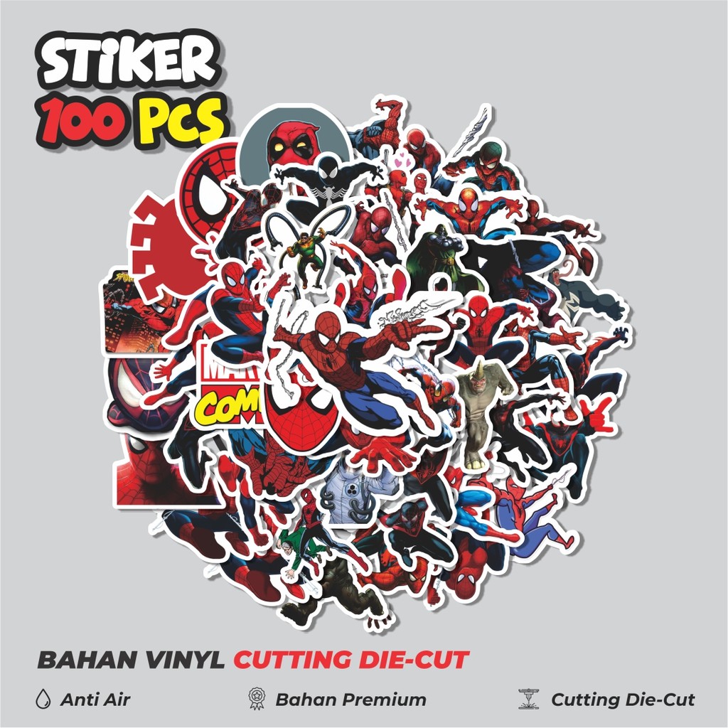 

Terbaru! 50 pcs Stiker Kartun Marvel Comics Spiderman Dekorasi Lucu Kreatif untuk Notebook, Skateboard, HP
