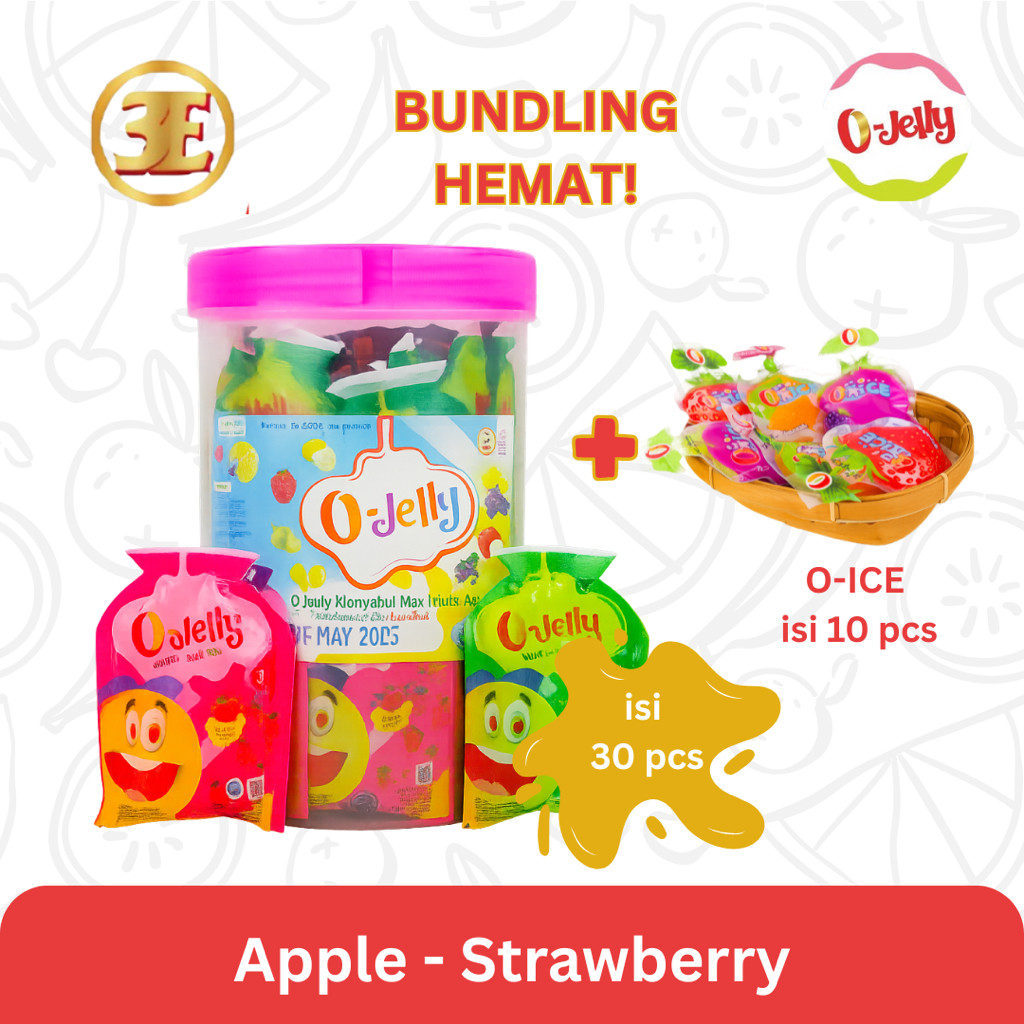 

Bundling Hemat Ager/Jus/Minuman Rasa Buah (30pcs O-jelly + 10pcs Oice)