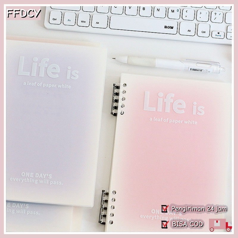 

A5 B5 Notebook Aesthetic Korea Besar /Buku Catatan Lucu/ Loose Leaf Notebook Notepad/Buku Aesthetic Stationery Alat Tulis Cute Notebook A5 B5