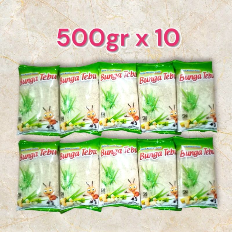 

10 pcs Gula Bunga Tebu 500gr/Gula kemasan murah