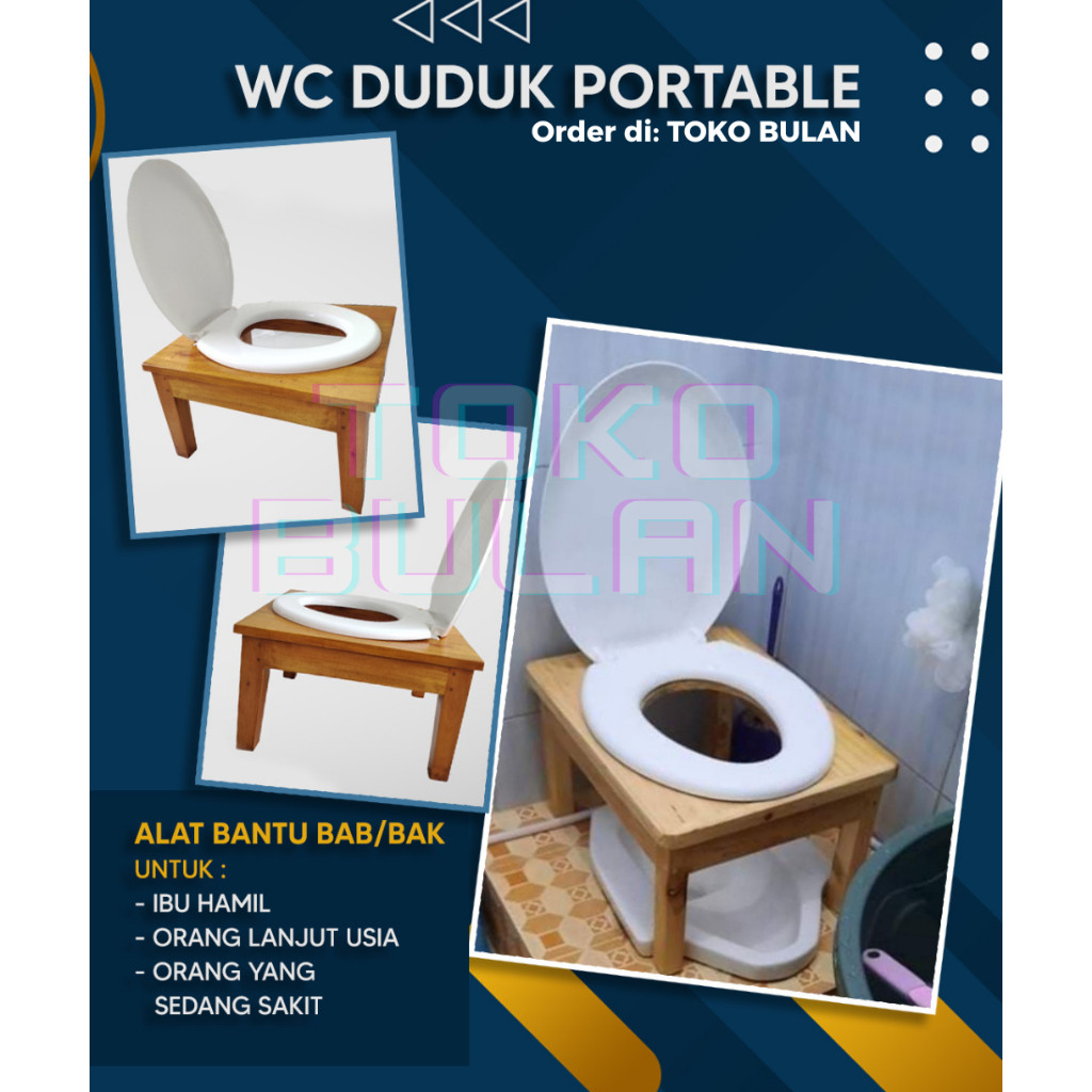 Kloset Duduk Portable Orang Tua | Toilet Wanita Hamil | Toilet WC Duduk Portable | WC Duduk Portable