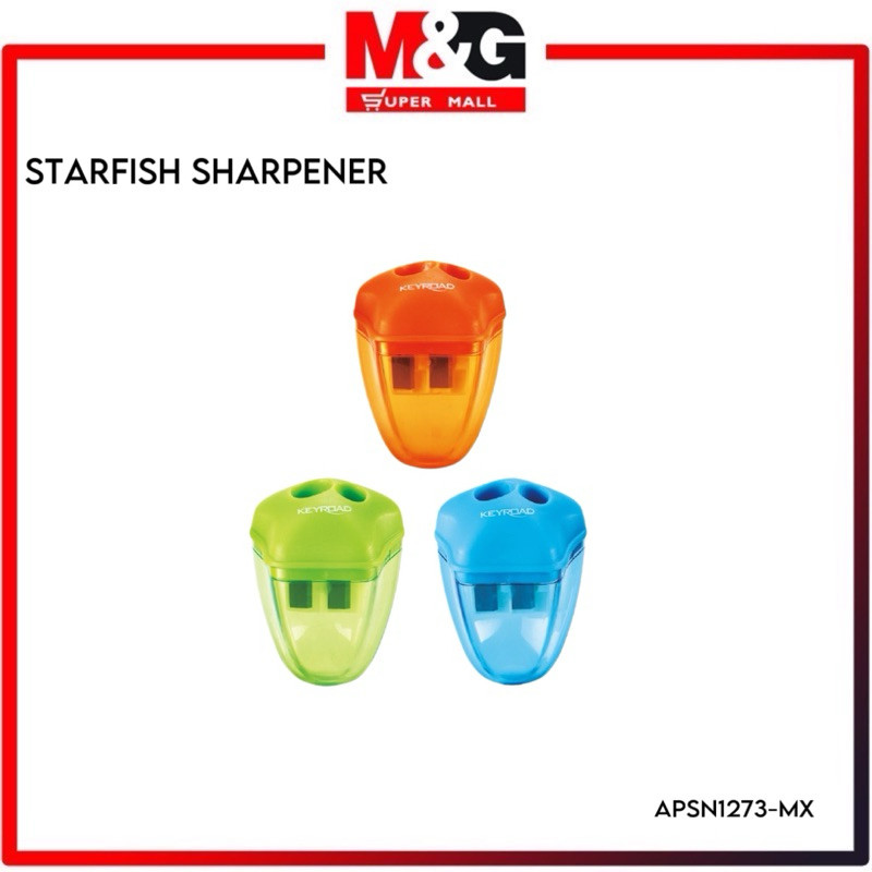 

M&G Rautan Pensil 2 Lubang / M&G Serutan Pensil Starfish / M&G DOUBLE HOLES STORAGE PENCIL SHARPERNER ( STARFISH ) APSN1273-MX
