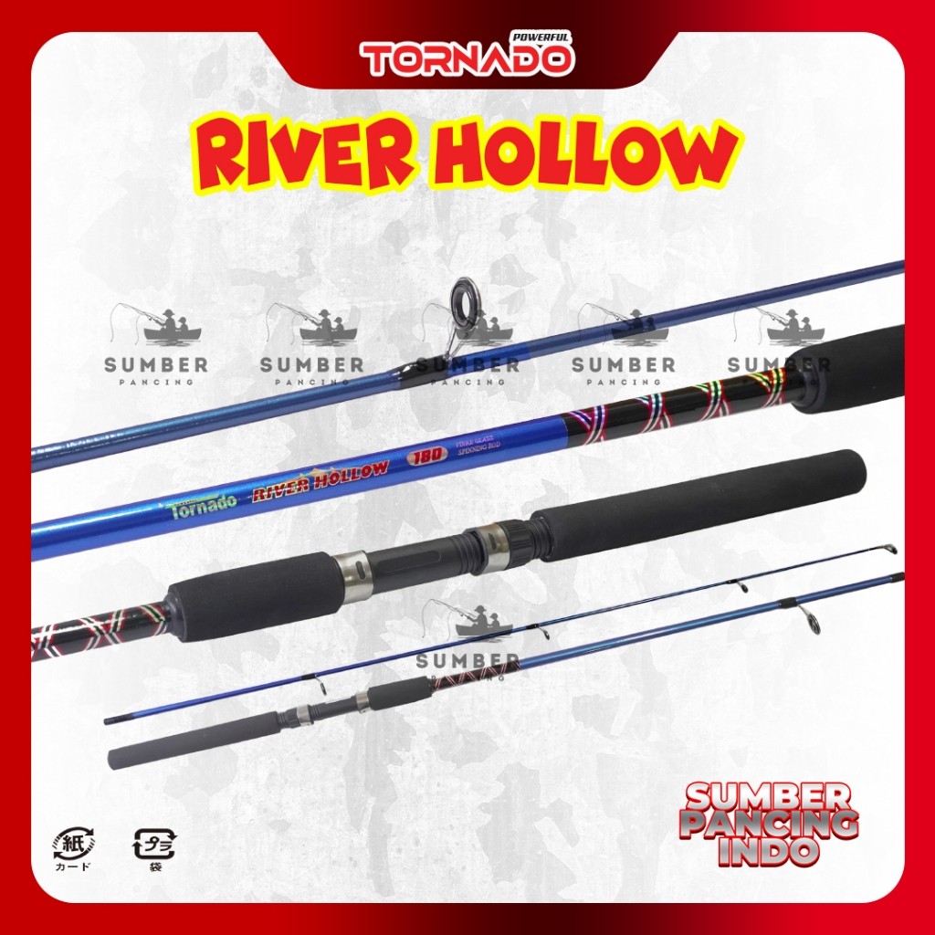 TORNADO Joran Pancing RIVER HOLLOW Super Fiber Glass Sambung 2 Butt Joint 150CM - 300CM