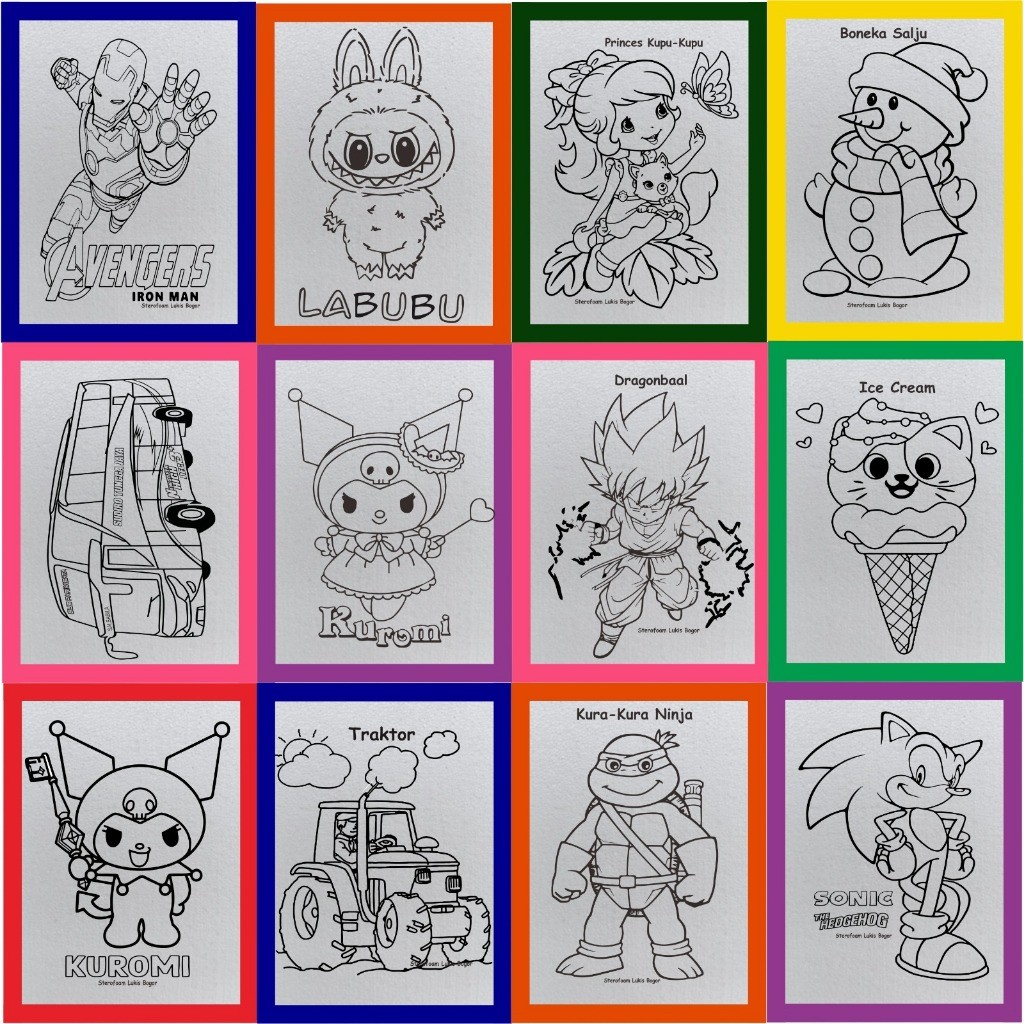 

Styrofoam Lukis paket 50 Gambar Terlaris Best Seller Uk 30x40 termurah Sterofoam Mewarnai
