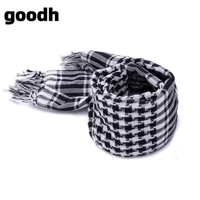 Syal Tahan Angin Militer Pria Wanita Hijab Muslim Shemagh Selendang Taktis Keffiyeh Arab Katun Fashi