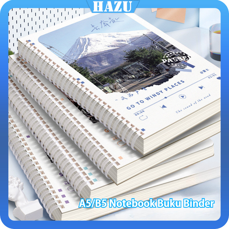 

A5/B5 Notebook Buku Binder/ Beautiful Landscape Cover Buku Notebook /Sekolah Pemandangan Buku Notebook Aesthetic/Korea Cantik Menebal Buku Notebook