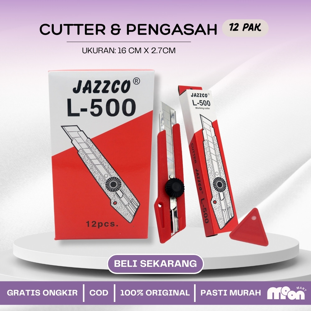 

1 Box isi 12 Cutter / Pemotong JAZZCO L-500