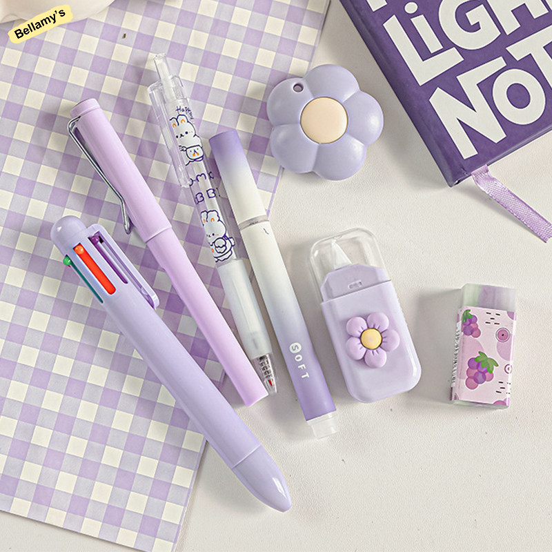 

COD❤Set Alat Tulis Alat Tulis Kreatif Lucu Set Alat Tulis Belajar Siswa 7-piece Set