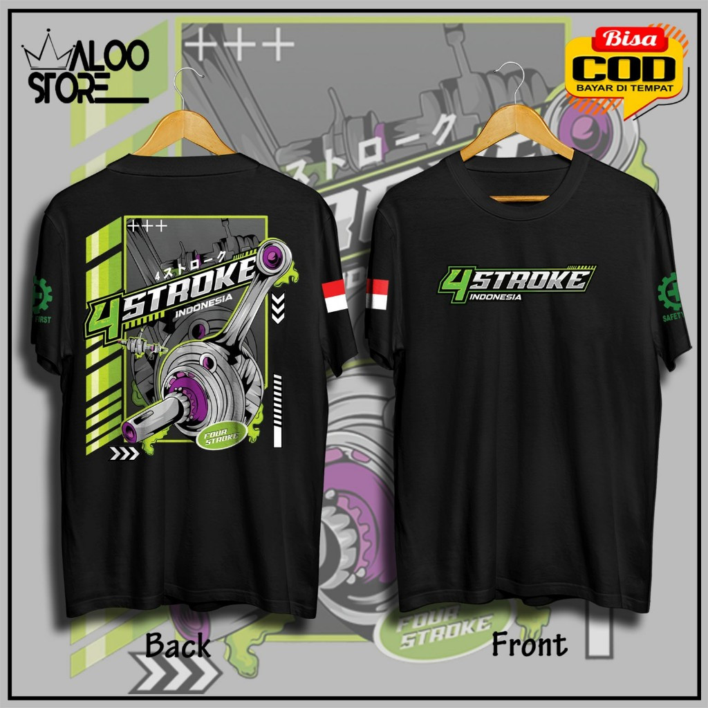 Kaos Racing 4 Stroke Indonesia Baju 4 Tak 4Stroke Motor Otomotif Herex
