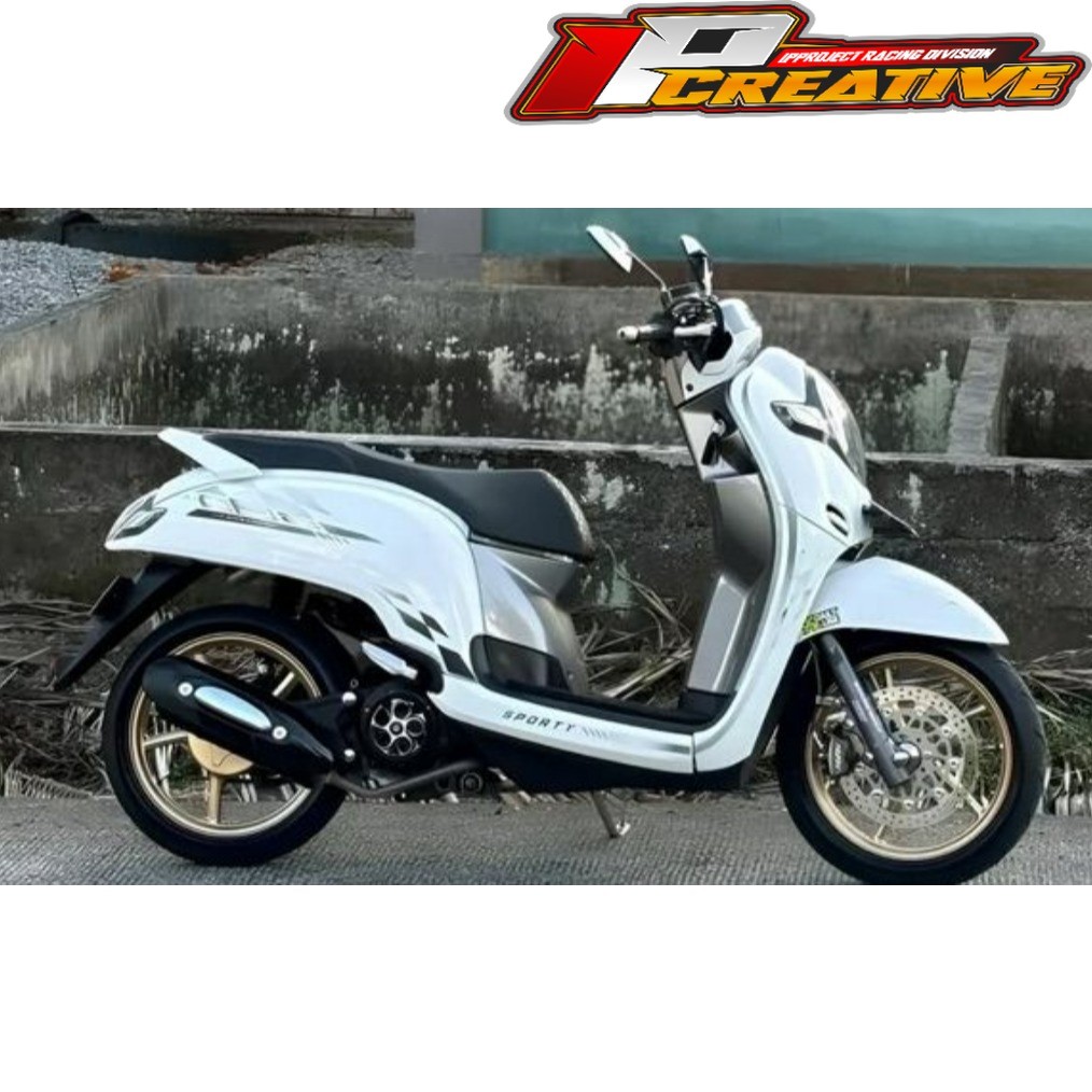 STRIPING TRANSPARAN SCOOPY STYLISH 2018-2020 COPY MODEL ORI