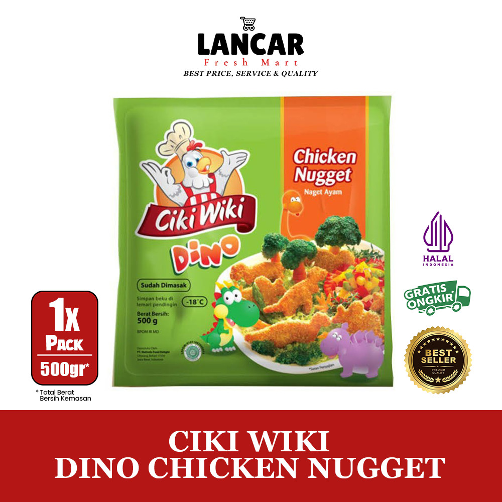 CIKI WIKI DINO CHICKEN NUGGET 500GR
