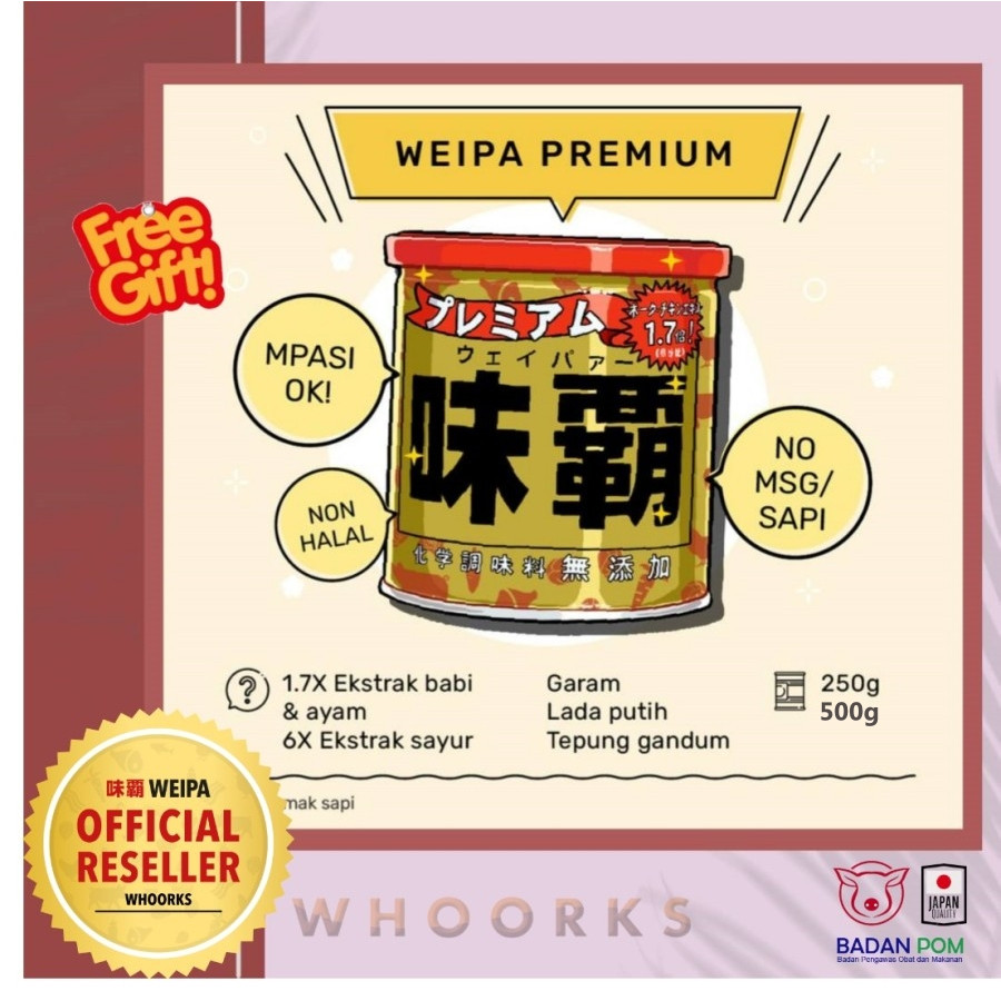 

WEIPA PREMIUM 250gr seasoning bumbu masak jepang original non msg
