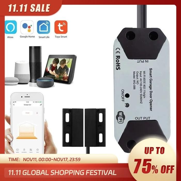

WiFi Tuya Smart Garage Door Controller Opener Switch Breaker Work