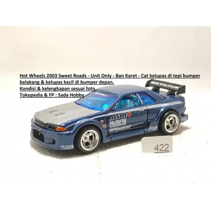 TS08 RARE Hotwheels Hot Wheels 2003 Sweet Rods No 5 Nissan Skyline GT-R R32 Nismo Unit Only 2ND