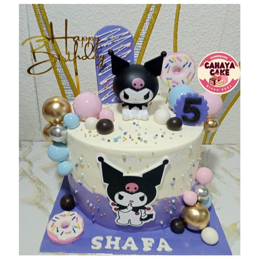 

Kue Ulang Tahun Anak Perempuan / Kuromi Custom Cake / Kue Ultah Kuromi