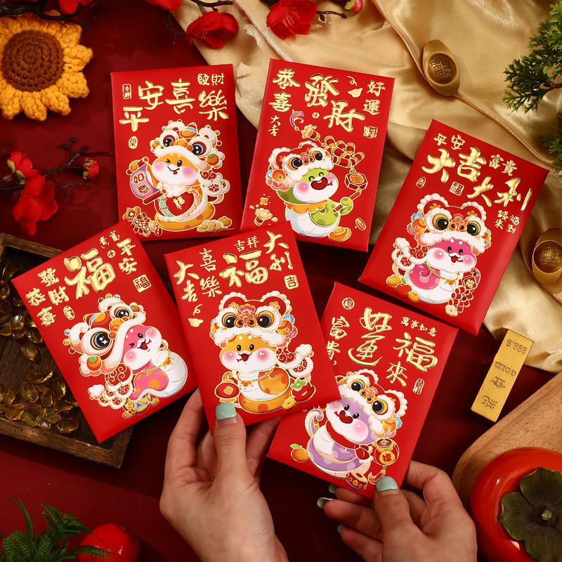 

(6pcs) Angpao Imlek Sincia Netral & Tahun Ular 2025 Red Envelope Chinese New Year Neutral & Snake • Cciyl.Wear •