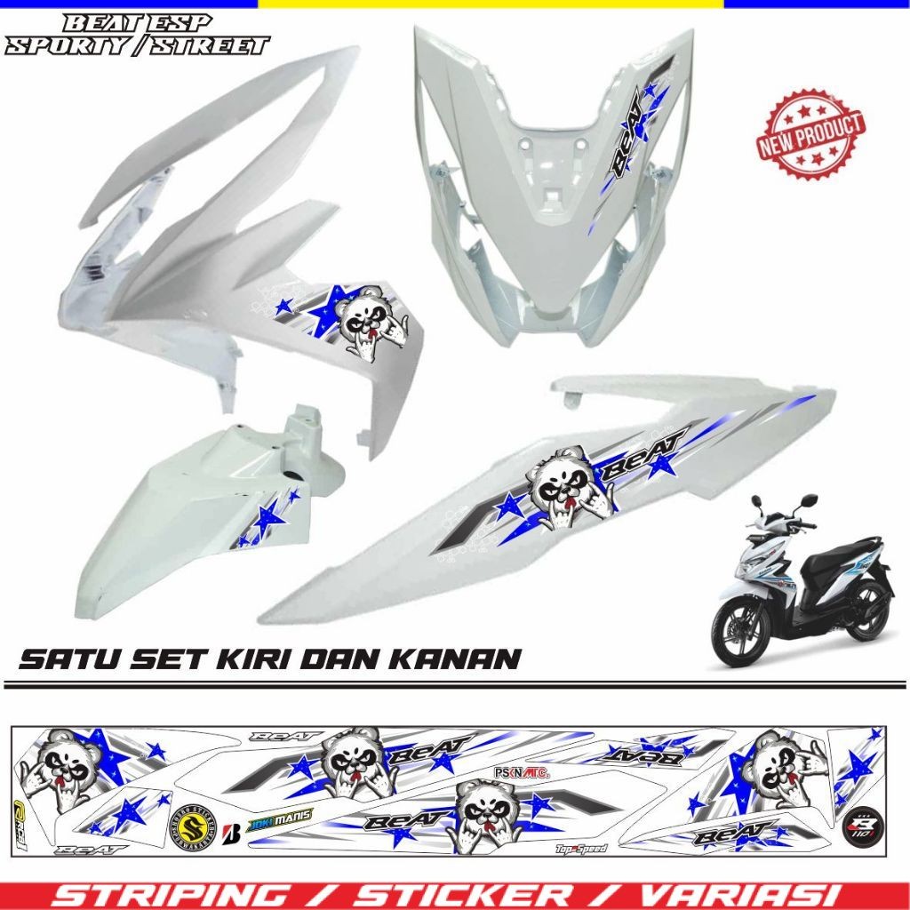 STIKER BEAT STREET / BEAT ESP/ STRIPING STIKER MOTOR BEAT ESP MOTIF KEREN
